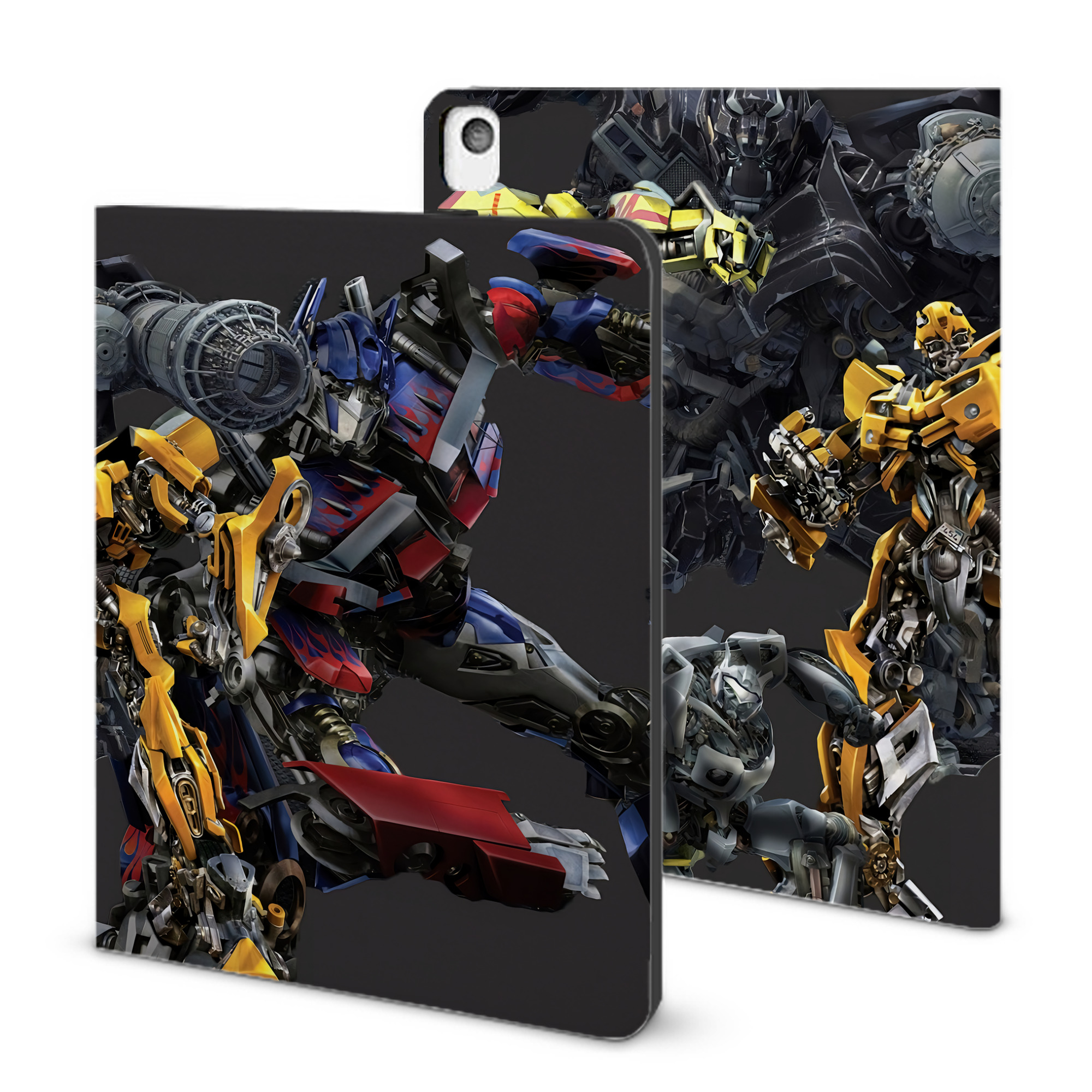 （画像用） Transformers トランスフォーマー IPadケース ペンホルダー付き ブックスタイルデザイン
